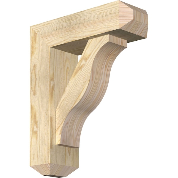 Ekena Millwork Funston Craftsman Rough Sawn Bracket w/ Offset Brace, Douglas Fir, 6"W x 18"D x 22"H BKT0604X18X22FST04RDF - main